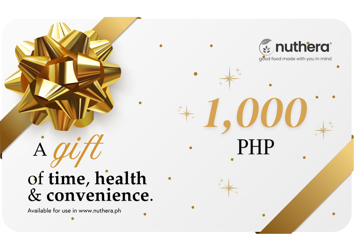 1,000 PHP e-Gift Card - Nuthera®