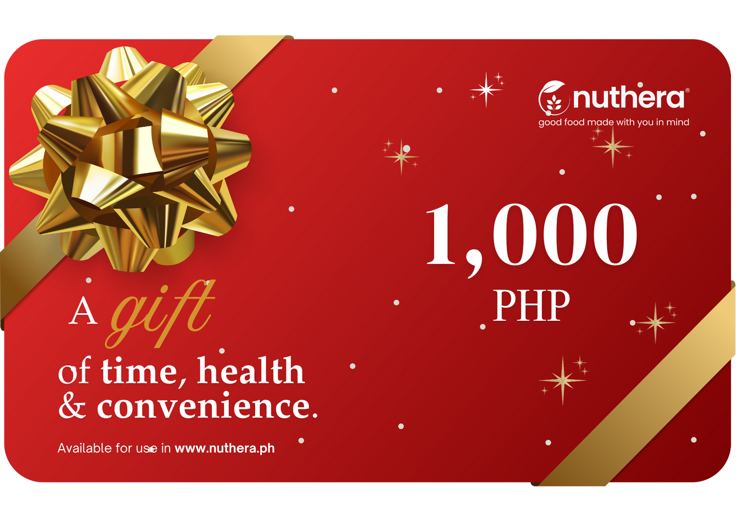 1,000 PHP e-Gift Card - Nuthera®