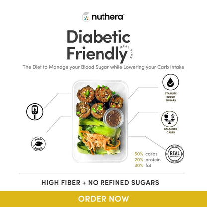 Diabetic-friendly - 5 Meals/Day - 7-day Delivery - Nuthera®