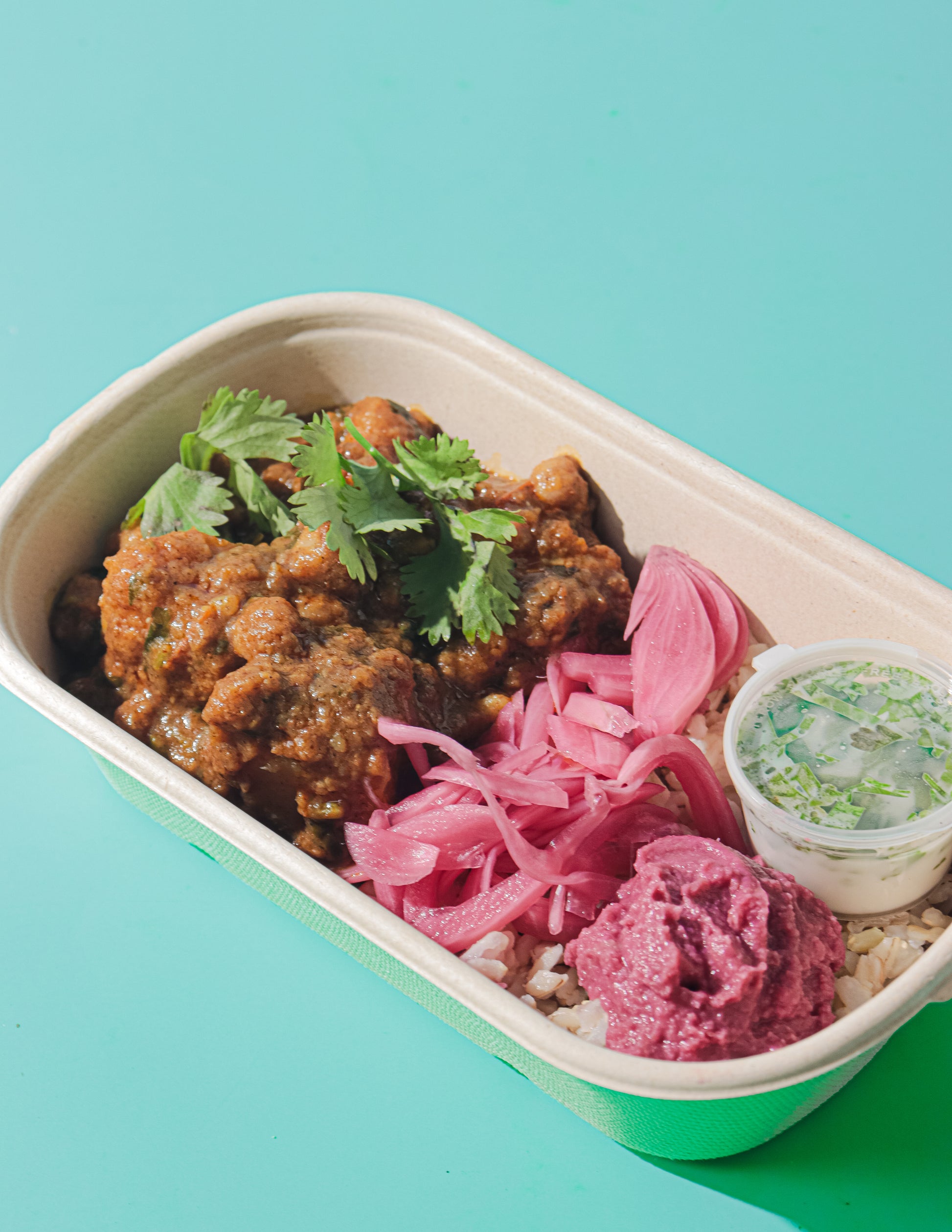 Indian Butter Chicken with Coconut Cilantro and Beetroot Hummus - Nuthera®